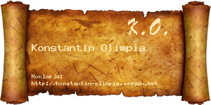 Konstantin Olimpia névjegykártya